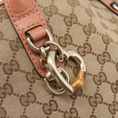 GUCCI GG Canvas Tote Bag Beige Gold 269956 Auth 209910-15