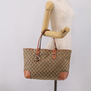 GUCCI GG Canvas Tote Bag Beige Gold 269956 Auth 209910-25