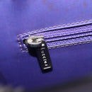 CHANEL hologram Chain Shoulder Bag Vinyl Purple Silver CC Auth 209911V-18