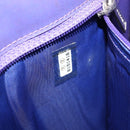 CHANEL hologram Chain Shoulder Bag Vinyl Purple Silver CC Auth 209911V-20