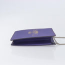 CHANEL hologram Chain Shoulder Bag Vinyl Purple Silver CC Auth 209911V-4
