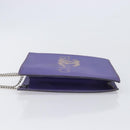 CHANEL hologram Chain Shoulder Bag Vinyl Purple Silver CC Auth 209911V-5