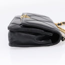 CHANEL Matelasse19 Chain Shoulder Bag Leather 2way Black Gold CC Auth 209912M-3