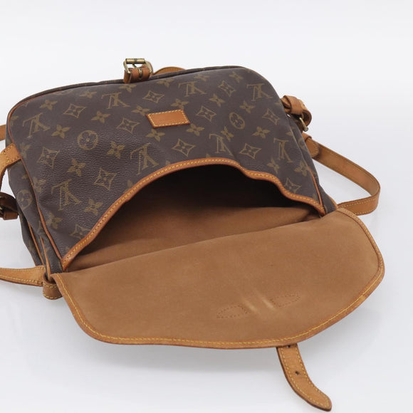 LOUIS VUITTON Monogram Saumur 30 Shoulder Bag M42256 LV Auth 209914