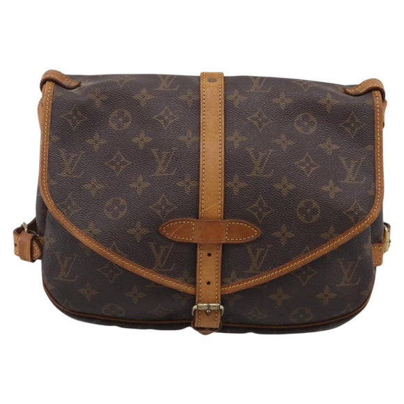 LOUIS VUITTON Monogram Saumur 30 Shoulder Bag M42256 LV Auth 209914