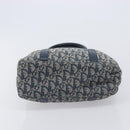 Christian Dior Trotter Canvas Tote Bag Navy Gold Auth 209916-10