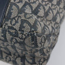 Christian Dior Trotter Canvas Tote Bag Navy Gold Auth 209916-13