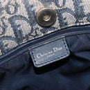 Christian Dior Trotter Canvas Tote Bag Navy Gold Auth 209916-18