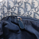 Christian Dior Trotter Canvas Tote Bag Navy Gold Auth 209916-22