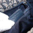Christian Dior Trotter Canvas Tote Bag Navy Gold Auth 209916-24
