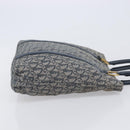 Christian Dior Trotter Canvas Tote Bag Navy Gold Auth 209916-5