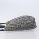 Christian Dior Trotter Canvas Tote Bag Navy Gold Auth 209916-6