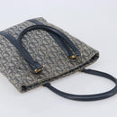 Christian Dior Trotter Canvas Tote Bag Navy Gold Auth 209916-7