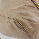 Miu Miu Hand Bag Vitellolux 2way Beige Gold Auth 209920A-13