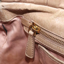 Miu Miu Hand Bag Vitellolux 2way Beige Gold Auth 209920A-23