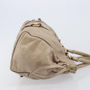 Miu Miu Hand Bag Vitellolux 2way Beige Gold Auth 209920A-4
