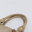 Miu Miu Hand Bag Vitellolux 2way Beige Gold Auth 209920A-8