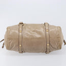 Miu Miu Hand Bag Vitellolux 2way Beige Gold Auth 209920A-9