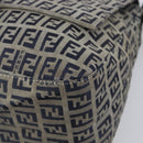 FENDI Zucchino Canvas Mamma Baguette Shoulder Bag Navy Silver 26325 Auth 209921V-15