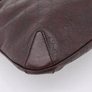 GUCCI GG Canvas Guccissima Shoulder Bag Leather Brown Gold 145826 Auth 209922V-12