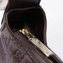 GUCCI GG Canvas Guccissima Shoulder Bag Leather Brown Gold 145826 Auth 209922V-15