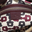 GUCCI GG Canvas Guccissima Shoulder Bag Leather Brown Gold 145826 Auth 209922V-16