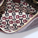 GUCCI GG Canvas Guccissima Shoulder Bag Leather Brown Gold 145826 Auth 209922V-17