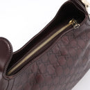 GUCCI GG Canvas Guccissima Shoulder Bag Leather Brown Gold 145826 Auth 209922V-6