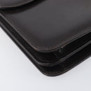 GUCCI Shoulder Bag Leather Brown Gold Auth 209924-11
