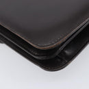 GUCCI Shoulder Bag Leather Brown Gold Auth 209924-13