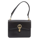GUCCI Shoulder Bag Leather Brown Gold Auth 209924-2