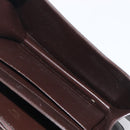 GUCCI Shoulder Bag Leather Brown Gold Auth 209924-23