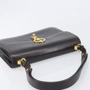 GUCCI Shoulder Bag Leather Brown Gold Auth 209924-6
