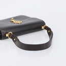 GUCCI Shoulder Bag Leather Brown Gold Auth 209924-7