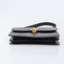 GUCCI Shoulder Bag Leather Brown Gold Auth 209924-9