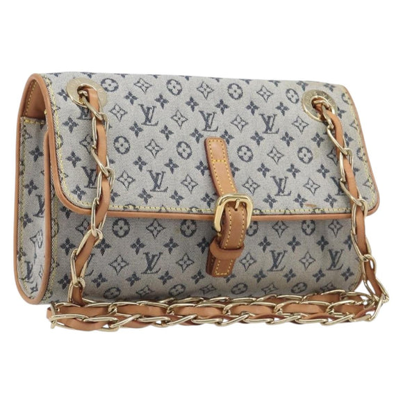 LOUIS VUITTON Monogram Mini Camille Chain Bag Blue M92002 LV Auth 209926V
