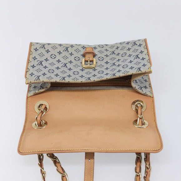LOUIS VUITTON Monogram Mini Camille Chain Bag Blue M92002 LV Auth 209926V