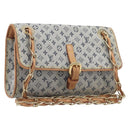 LOUIS VUITTON Monogram Mini Camille Chain Bag Blue M92002 LV Auth 209926V-1