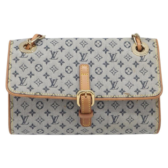 LOUIS VUITTON Monogram Mini Camille Chain Bag Blue M92002 LV Auth 209926V