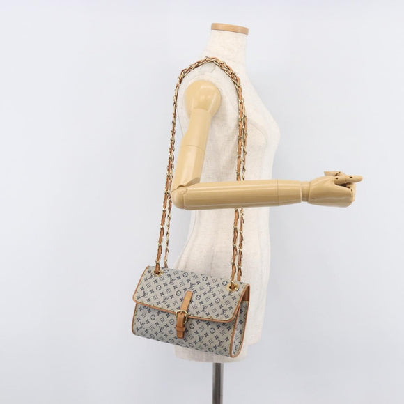 LOUIS VUITTON Monogram Mini Camille Chain Bag Blue M92002 LV Auth 209926V