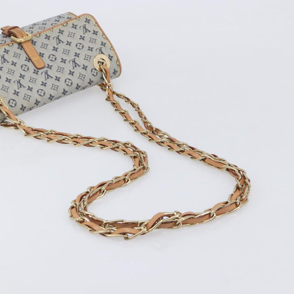 LOUIS VUITTON Monogram Mini Camille Chain Bag Blue M92002 LV Auth 209926V