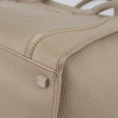 CELINE Luggage Phantom Hand Bag Leather Beige Gold Auth 209927A-11