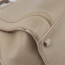 CELINE Luggage Phantom Hand Bag Leather Beige Gold Auth 209927A-14