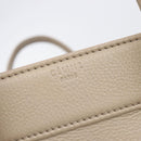 CELINE Luggage Phantom Hand Bag Leather Beige Gold Auth 209927A-16