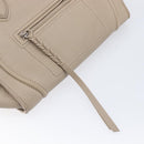CELINE Luggage Phantom Hand Bag Leather Beige Gold Auth 209927A-23