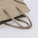 CELINE Luggage Phantom Hand Bag Leather Beige Gold Auth 209927A-7