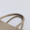 CELINE Luggage Phantom Hand Bag Leather Beige Gold Auth 209927A-8
