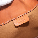 CELINE Macadam Canvas Shoulder Bag PVC Leather Brown Gold Auth 209928-17