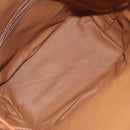 CELINE Macadam Canvas Shoulder Bag PVC Leather Brown Gold Auth 209928-18