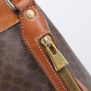 CELINE Macadam Canvas Shoulder Bag PVC Leather Brown Gold Auth 209928-23